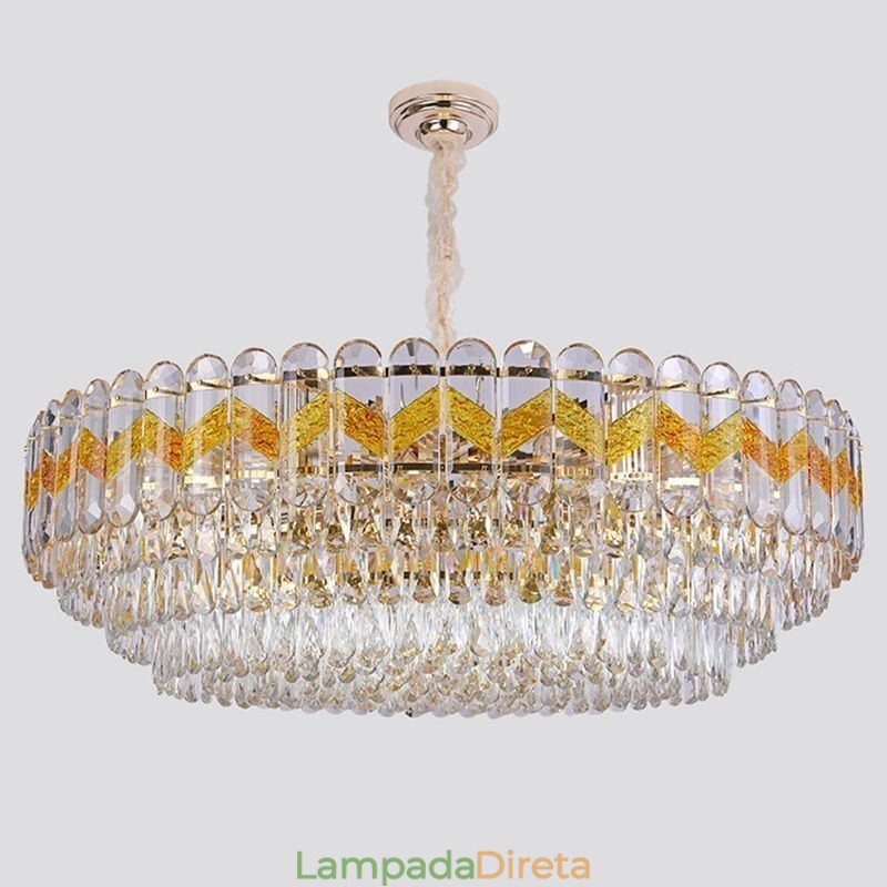 Luminária pendente de luxo em cristal para teto 9 12 16 luzes