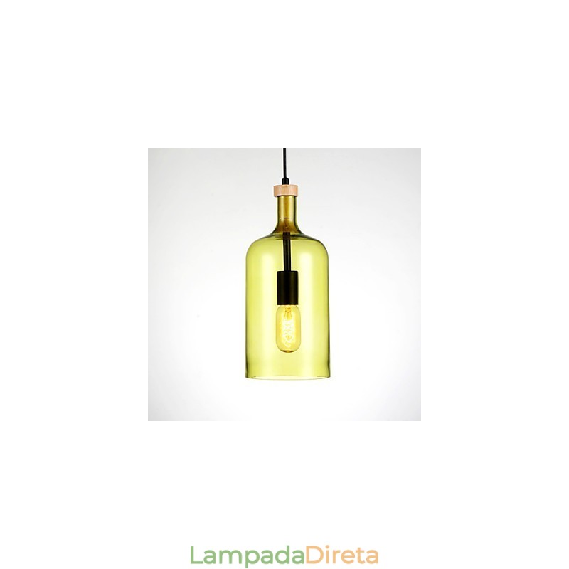 Lustre moderno pendente com cúpula de vidro