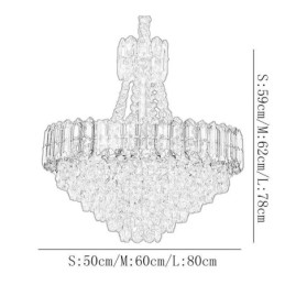 Luminária pendente de cristal cônica luminária suspensa