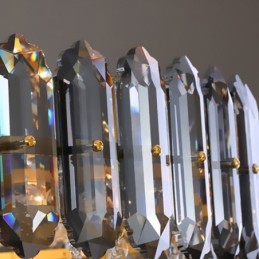 Luminária pendente de cristal cônica luminária suspensa