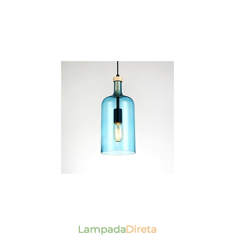 Lustre moderno pendente com cúpula de vidro