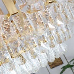 Luminária pendente de cristal redonda para teto