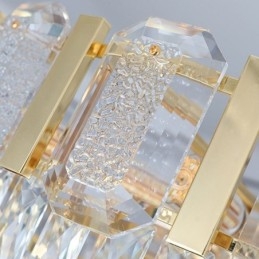 Luminária pendente de cristal redonda para teto