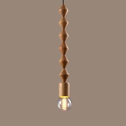 Lustre de bambu de madeira estilo mini clássico tradicional