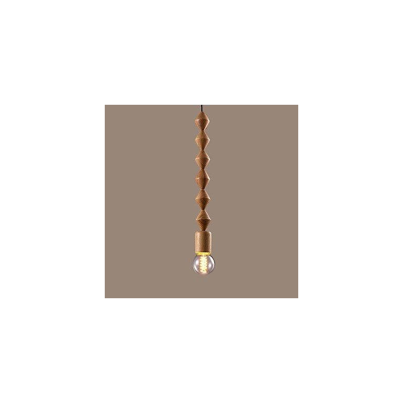 Lustre de bambu de madeira estilo mini clássico tradicional