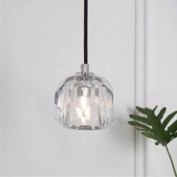 Luminária de teto em forma de bola de futebol de cristal Mordern