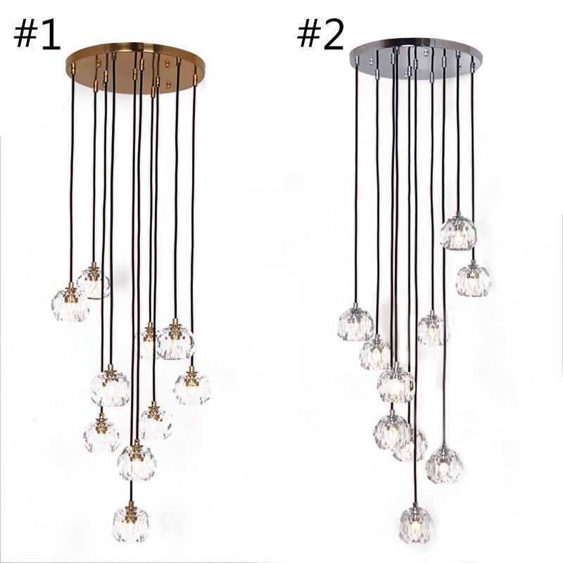 Luminária de teto em forma de bola de futebol de cristal Mordern