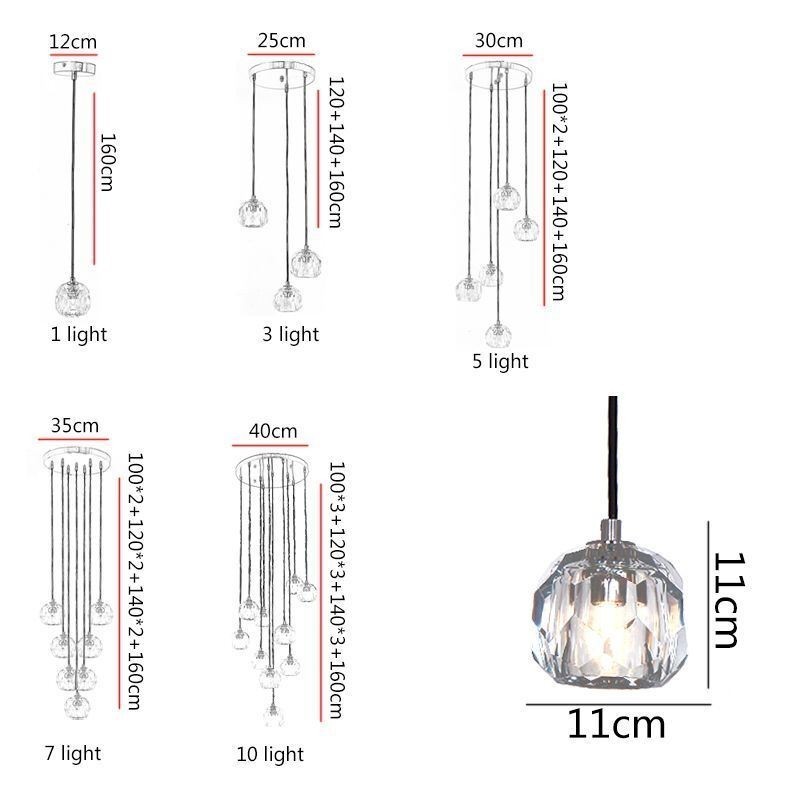 Luminária de teto em forma de bola de futebol de cristal Mordern