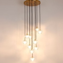 Luminária de teto em forma de bola de futebol de cristal Mordern