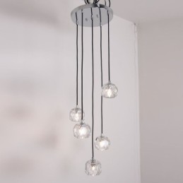 Luminária de teto em forma de bola de futebol de cristal Mordern