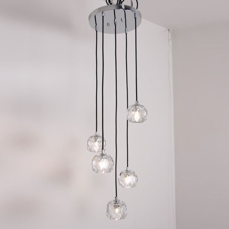 Luminária de teto em forma de bola de futebol de cristal Mordern