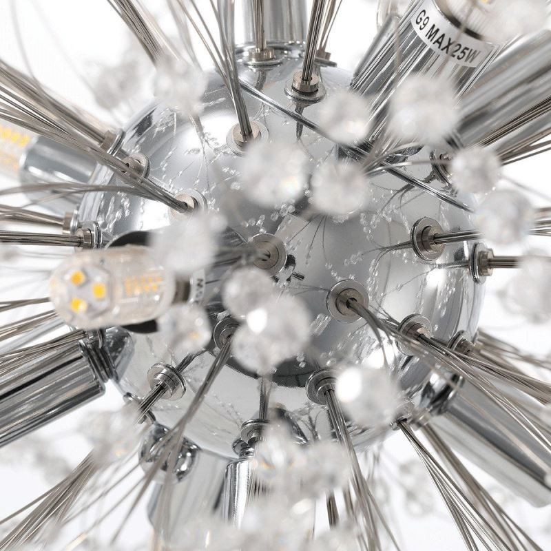 Lustre de fogos de artifício 8 luzes pendente dente de leão