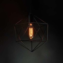 Lustre Vintage Estilo Europa para em Formato de Diamante Preto