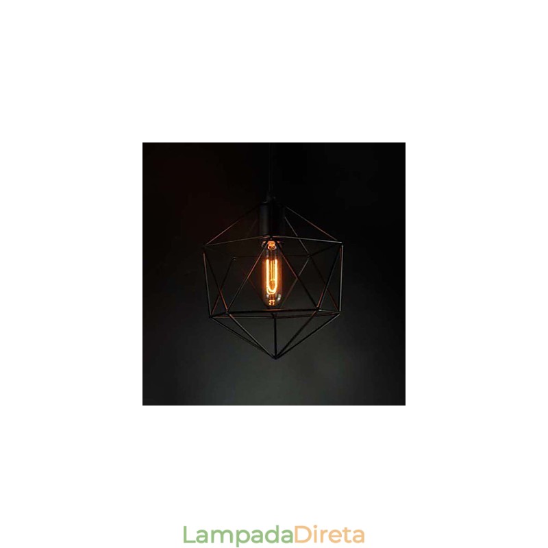 Lustre Vintage Estilo Europa para em Formato de Diamante Preto