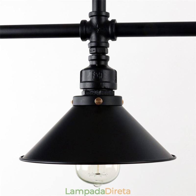3 Luz Retro Industrial Vintage Water Pipe Pendant Light Chandelier Country Estilo Rústico