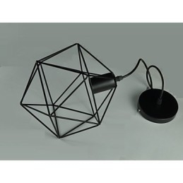 Lustre Vintage Estilo Europa para em Formato de Diamante Preto