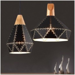 Abajur oco de luz suspensa vintage retrô industrial
