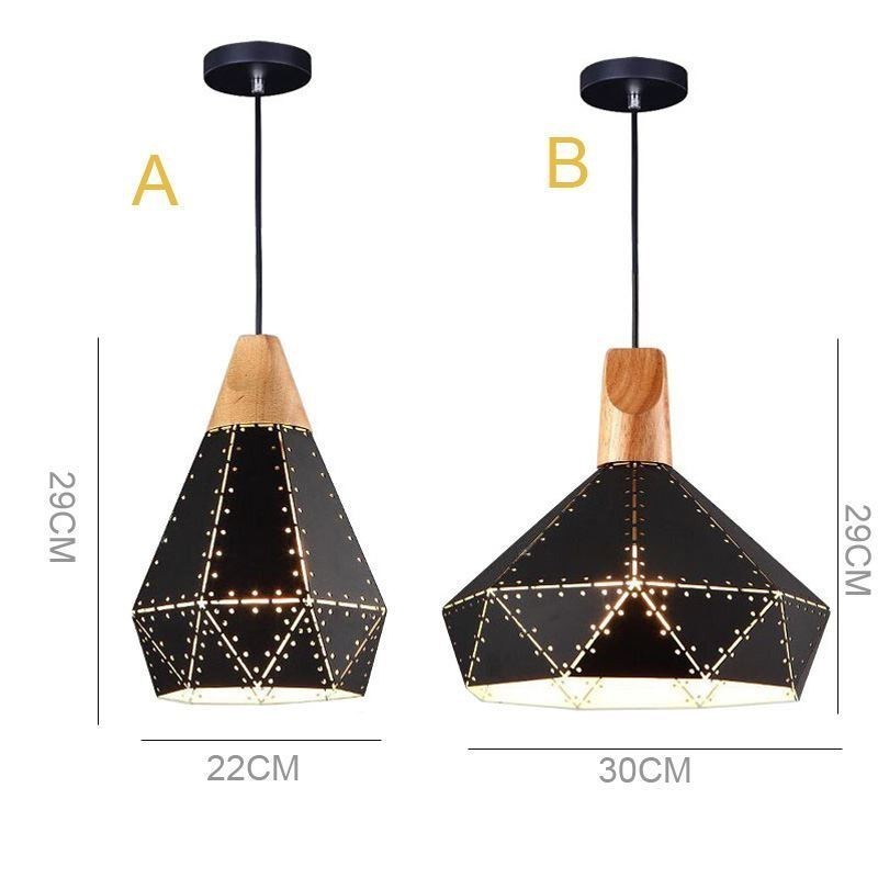 Abajur oco de luz suspensa vintage retrô industrial