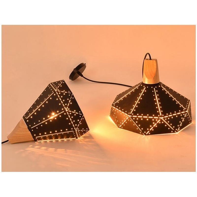 Abajur oco de luz suspensa vintage retrô industrial