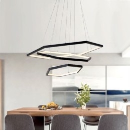 Luminária pendente hexagonal moderna