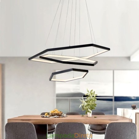Luminária pendente hexagonal moderna Luminária pendente hexagonal moderna