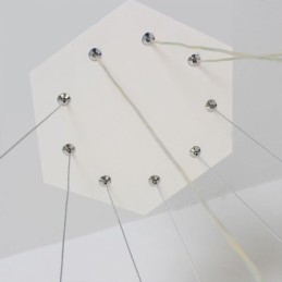 Luminária pendente hexagonal moderna