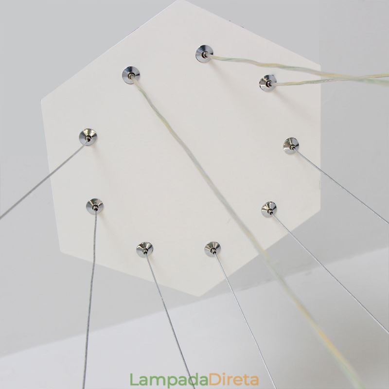 Luminária pendente hexagonal moderna