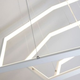 Luminária pendente hexagonal moderna