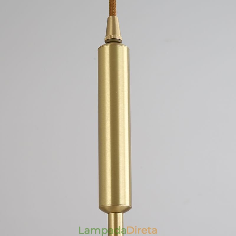 Luminária pendente simples e moderna de latão