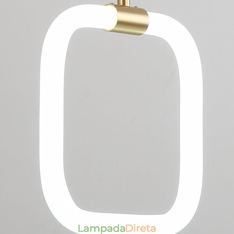 Luminária pendente simples e moderna de latão