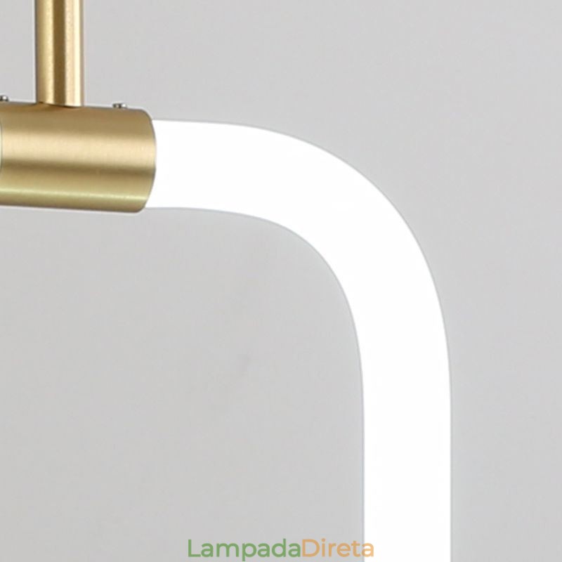 Luminária pendente simples e moderna de latão