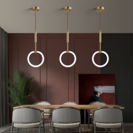 Luminária de teto moderna com ajuste de intensidade de luz acrílica l