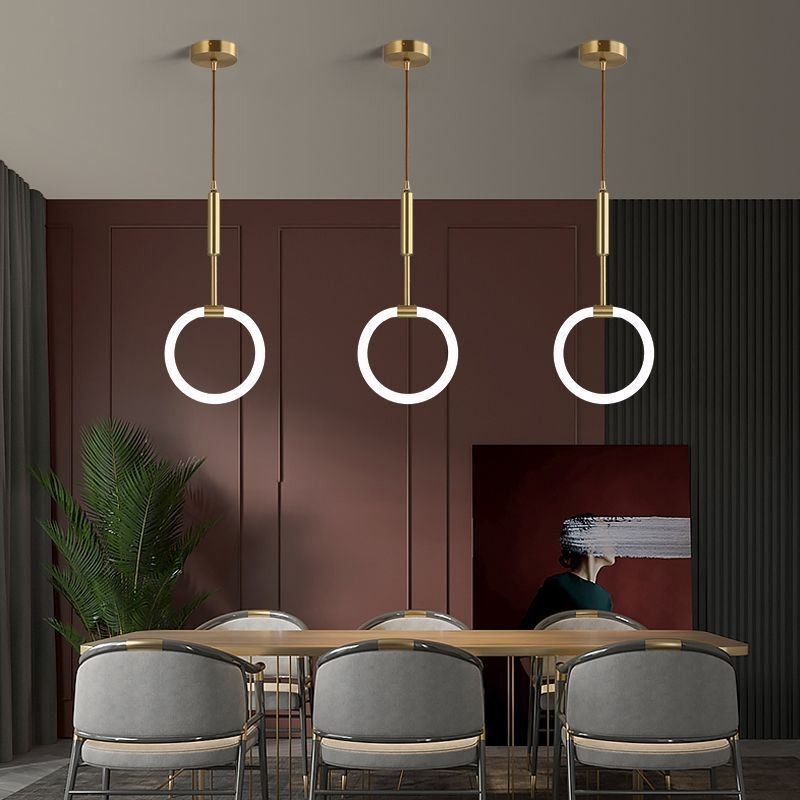 Luminária de teto moderna com ajuste de intensidade de luz acrílica l