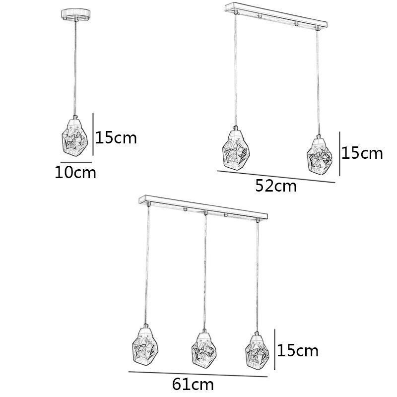Mini Simples Bola De Cristal Luz Pendurada Luz De Teto