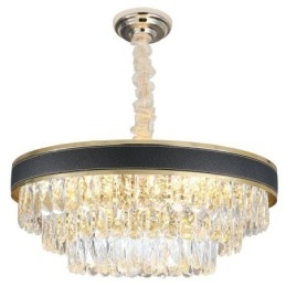 Luminária pendente moderna de cristal, luminária de teto com 9, 12 e 16 luzes