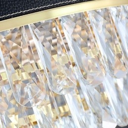 Luminária pendente moderna de cristal, luminária de teto com 9, 12 e 16 luzes