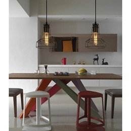 Lustre vintage estilo europeu para luz pendente preta