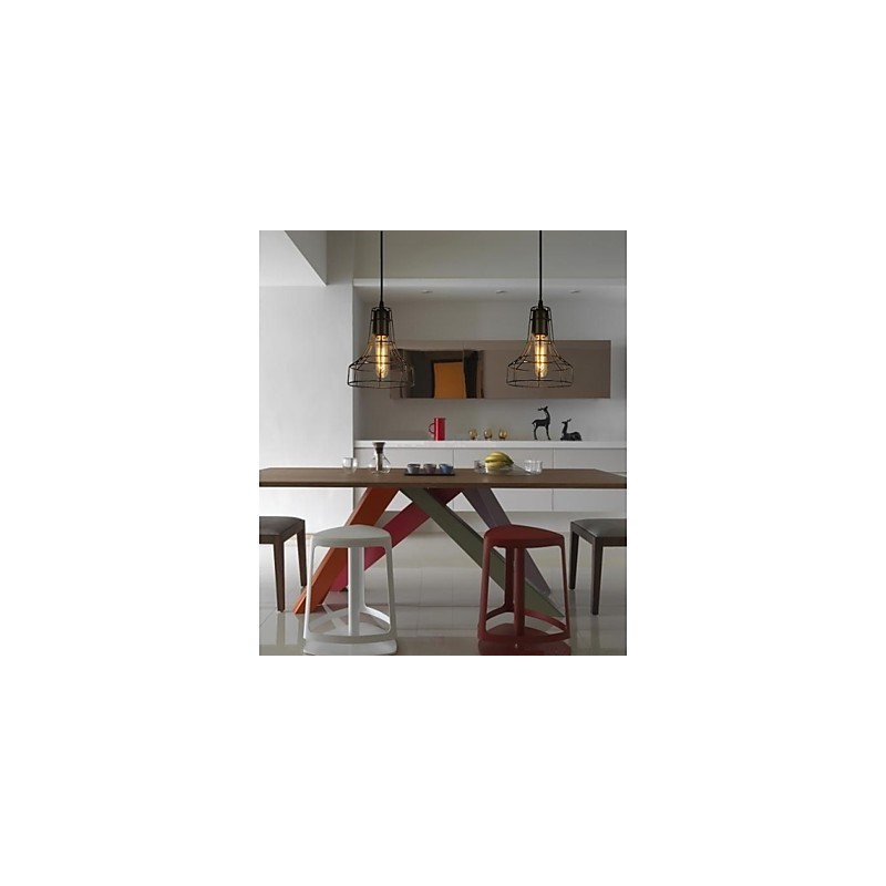 Lustre vintage estilo europeu para luz pendente preta