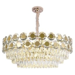 Luminária de teto pendente de cristal moderna