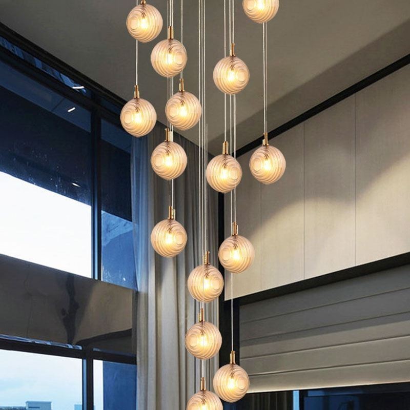 Luminária pendente de vidro criativa decorativa globo de vidro loft