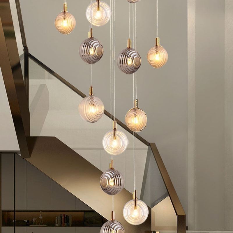Luminária pendente de vidro criativa decorativa globo de vidro loft