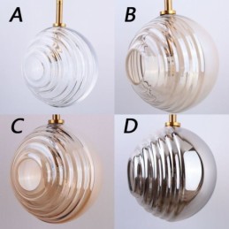 Luminária pendente de vidro criativa decorativa globo de vidro loft