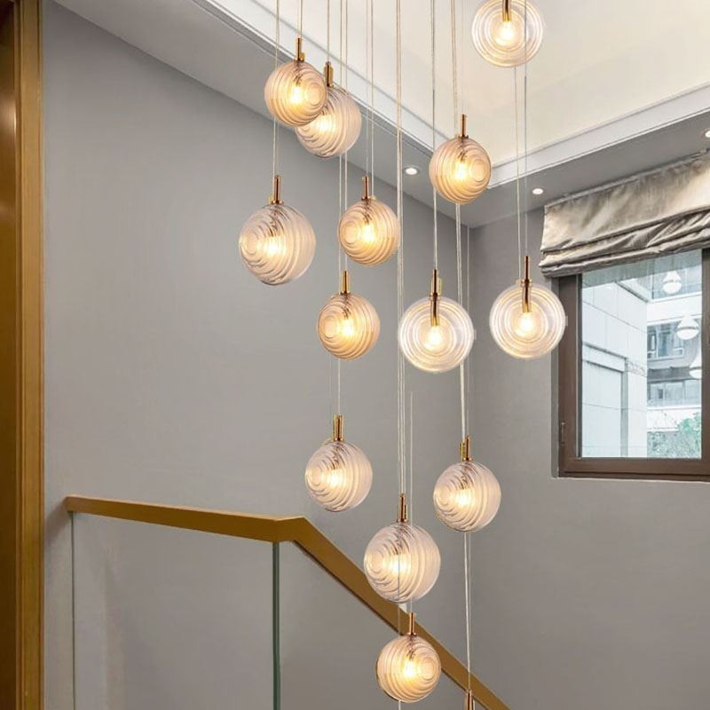 Luminária pendente de vidro criativa decorativa globo de vidro loft