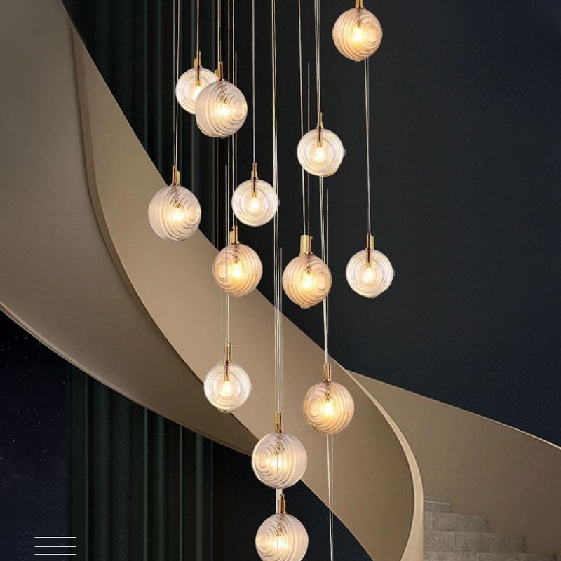 Luminária pendente de vidro criativa decorativa globo de vidro loft