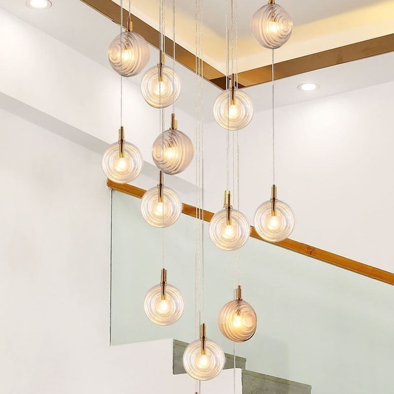 Luminária pendente de vidro criativa decorativa globo de vidro loft