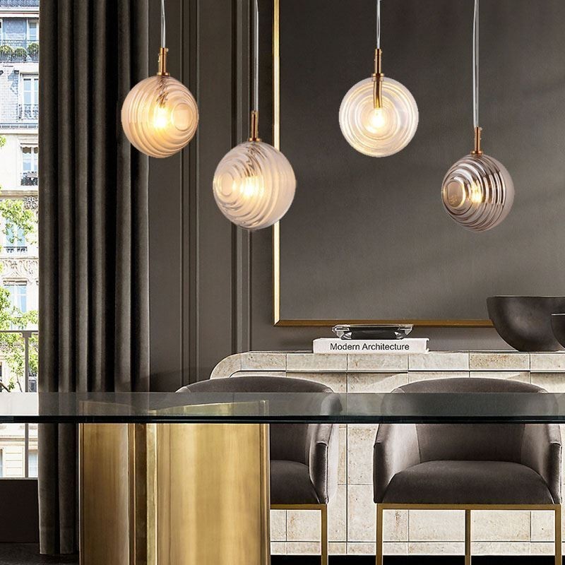 Luminária pendente de vidro criativa decorativa globo de vidro loft