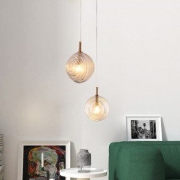 Luminária pendente de vidro criativa decorativa globo de vidro loft