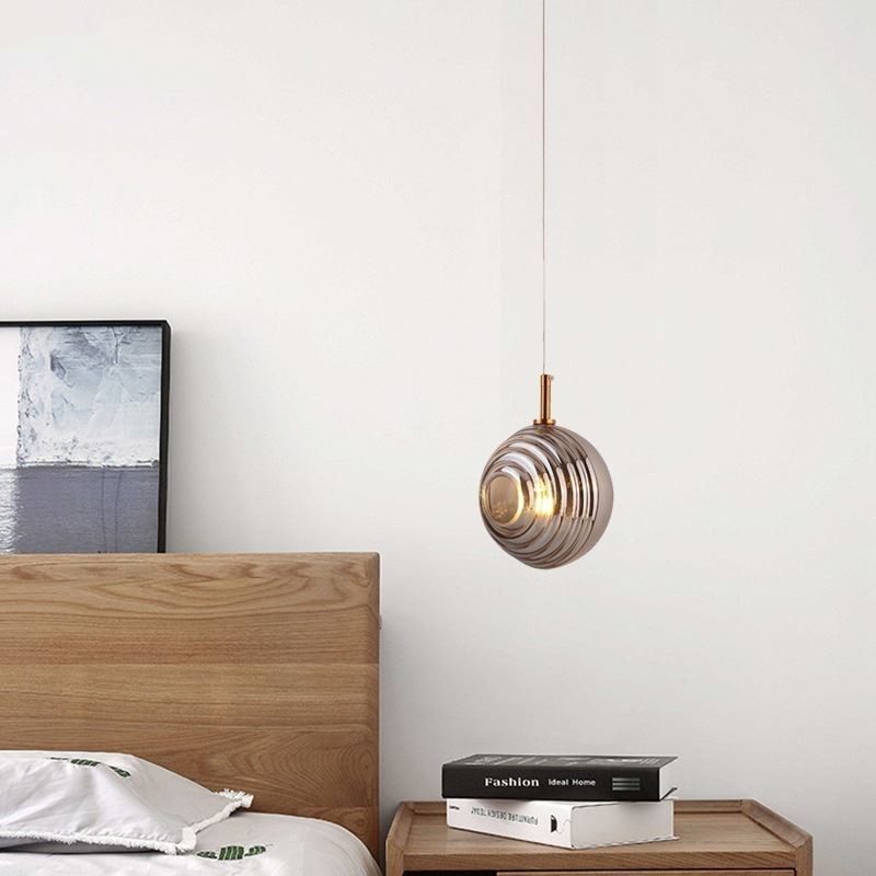 Luminária pendente de vidro criativa decorativa globo de vidro loft