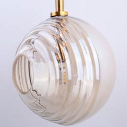Luminária pendente de vidro criativa decorativa globo de vidro loft
