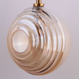 Luminária pendente de vidro criativa decorativa globo de vidro loft